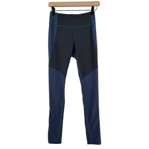 Outdoor Voices Size Small Leggings Blue Gray Pocket Workout Running Hiking - Picture 2 of 5